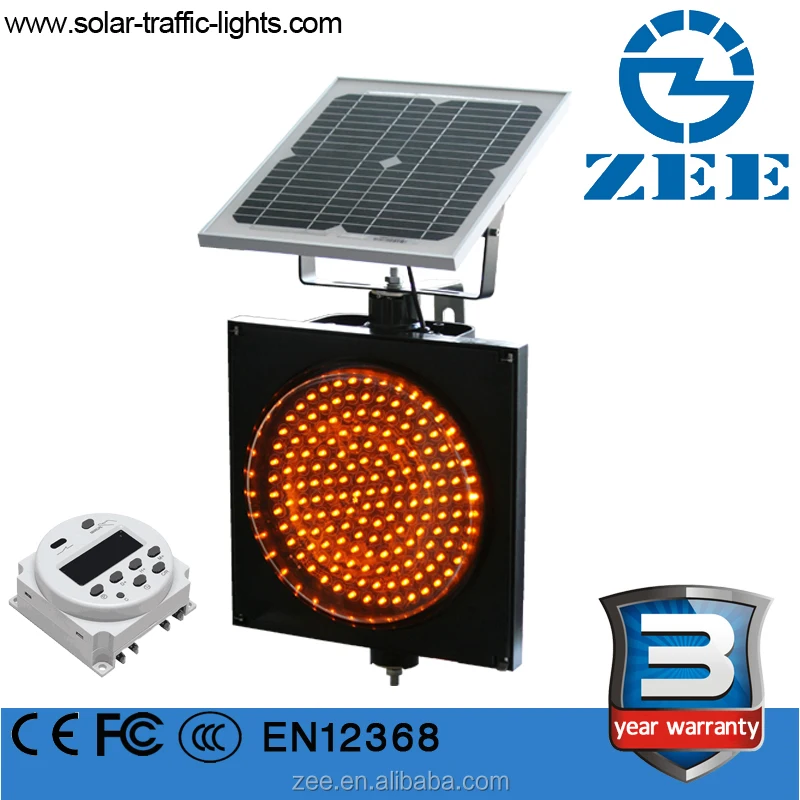
Flashing 300mm solar traffic light with custom traffic signs 