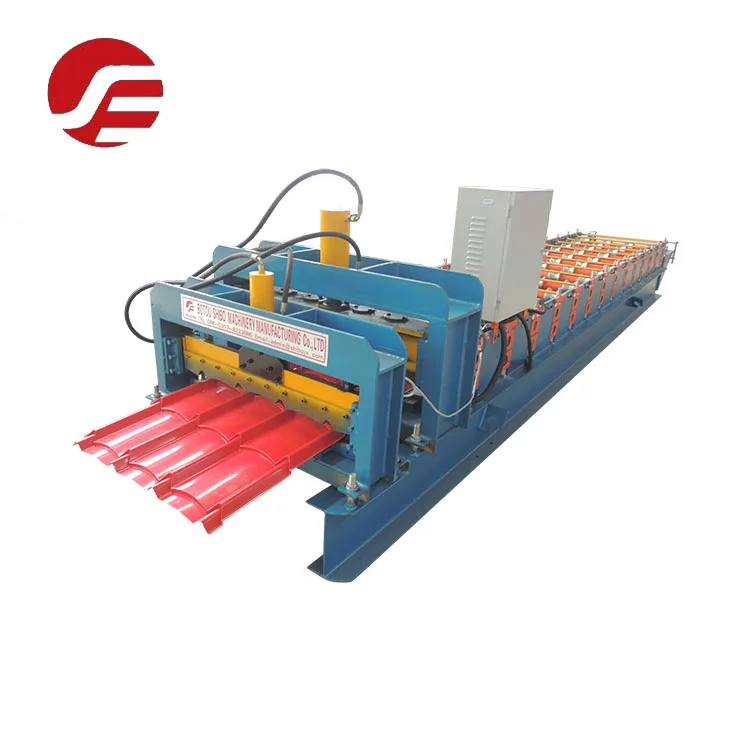Hydraulic Press Metal Glazed Steel Roofing Tile Roll Forming Machine