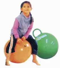 kids happy skipping hop jumping ball