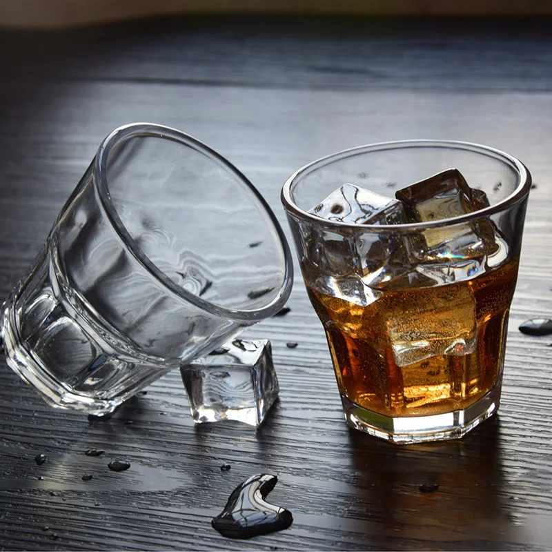 100ml 150ml Creative clear tempered glass octagonal whiskey/hoegaarden/beer cup for bar/promotional gifts