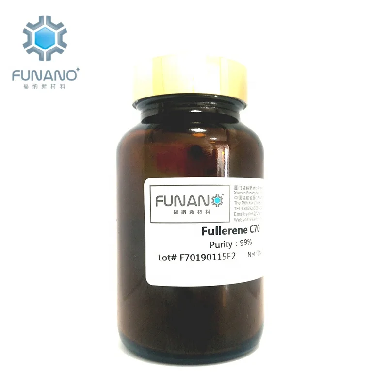 c70 99% Manufacturer funano  99% fullerene c70 used for cosmetic raw and chemicals raw