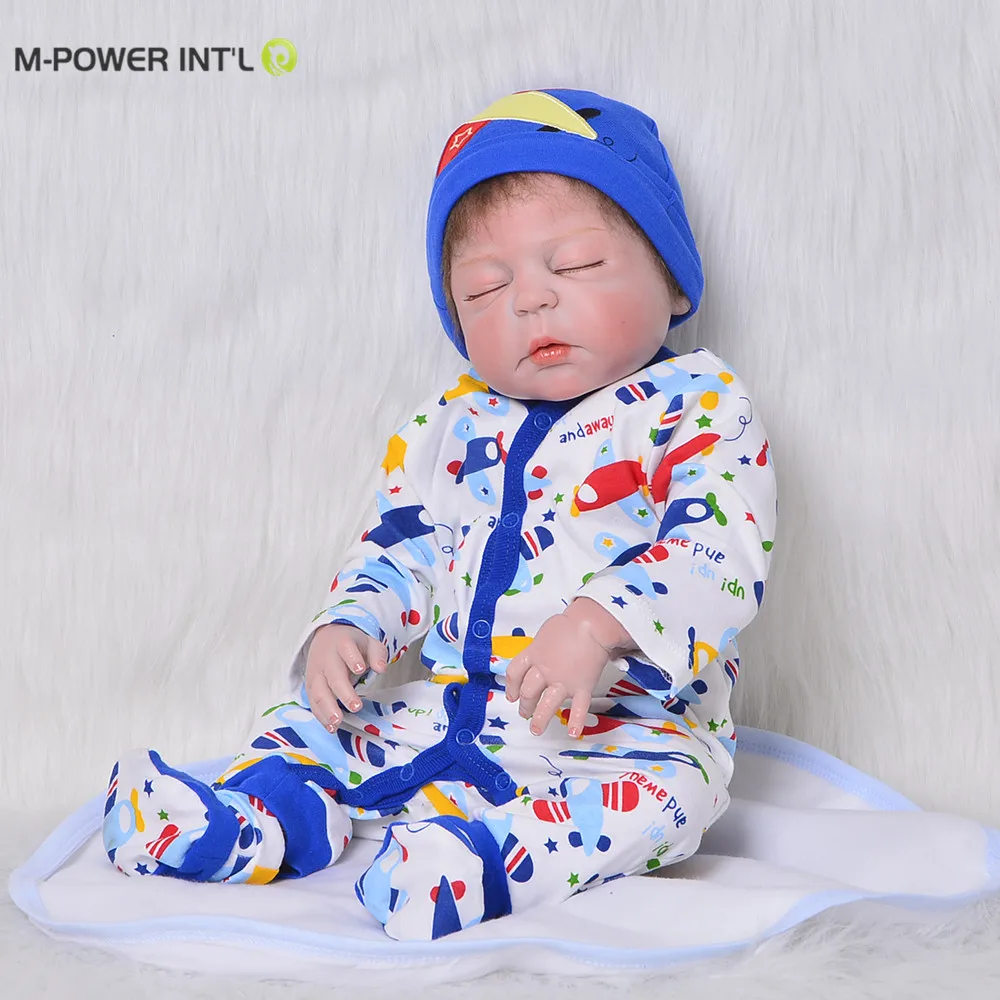 Cute Realistic reborn baby dolls lifelike real baby boy full silicone vinyl body baby dolls