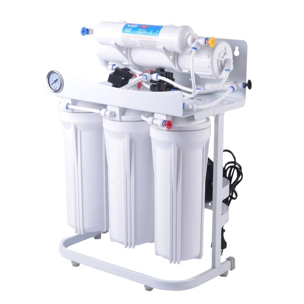 Manual-Flush 50GPD 6 stage ro system water filter