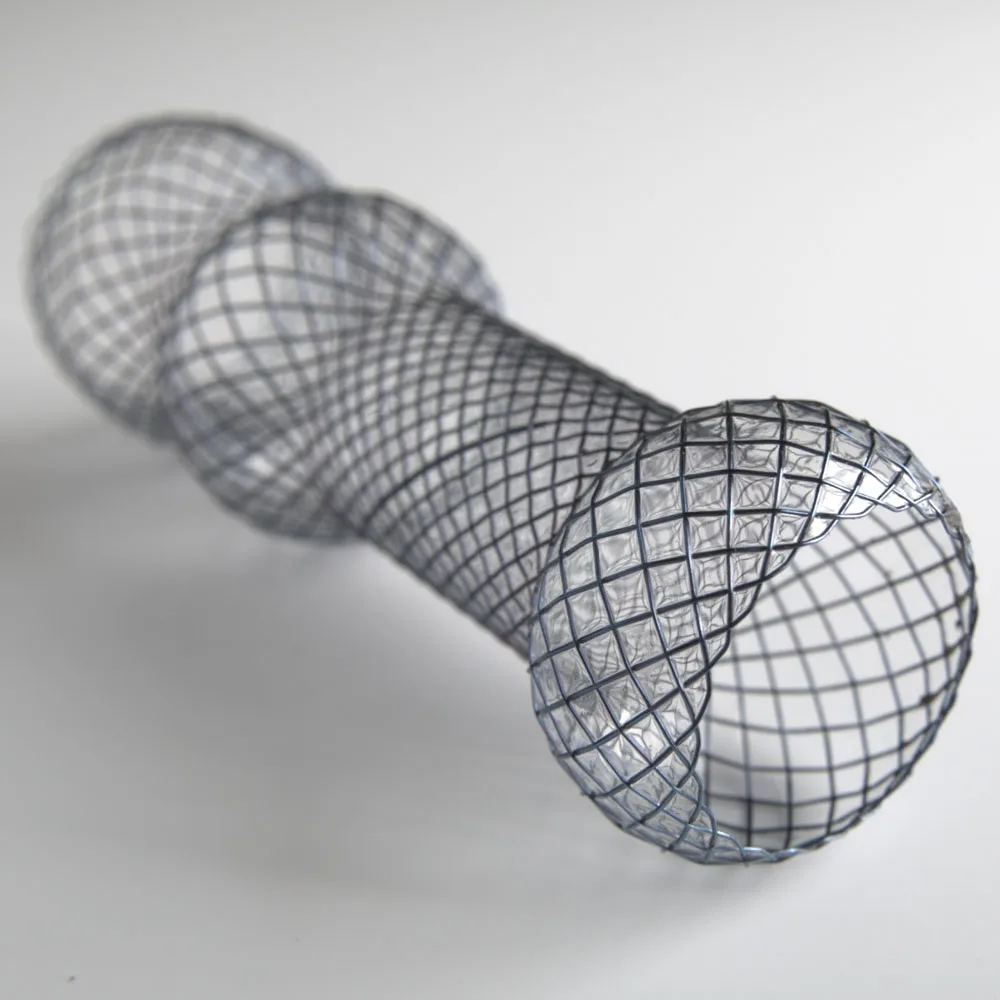 
medical nitinol expandable duodenal stent with silicon covering 