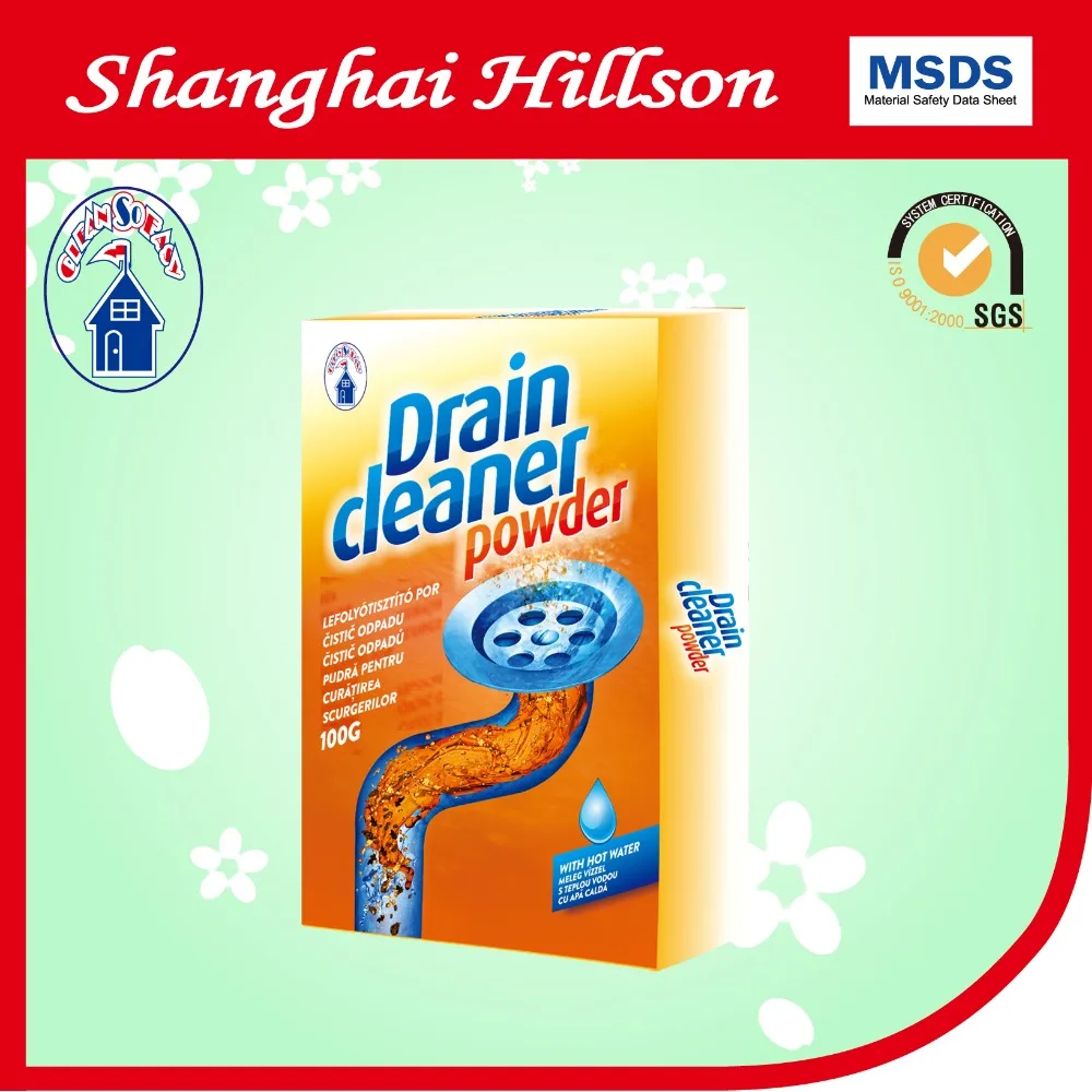 High effect drain cleaner powder