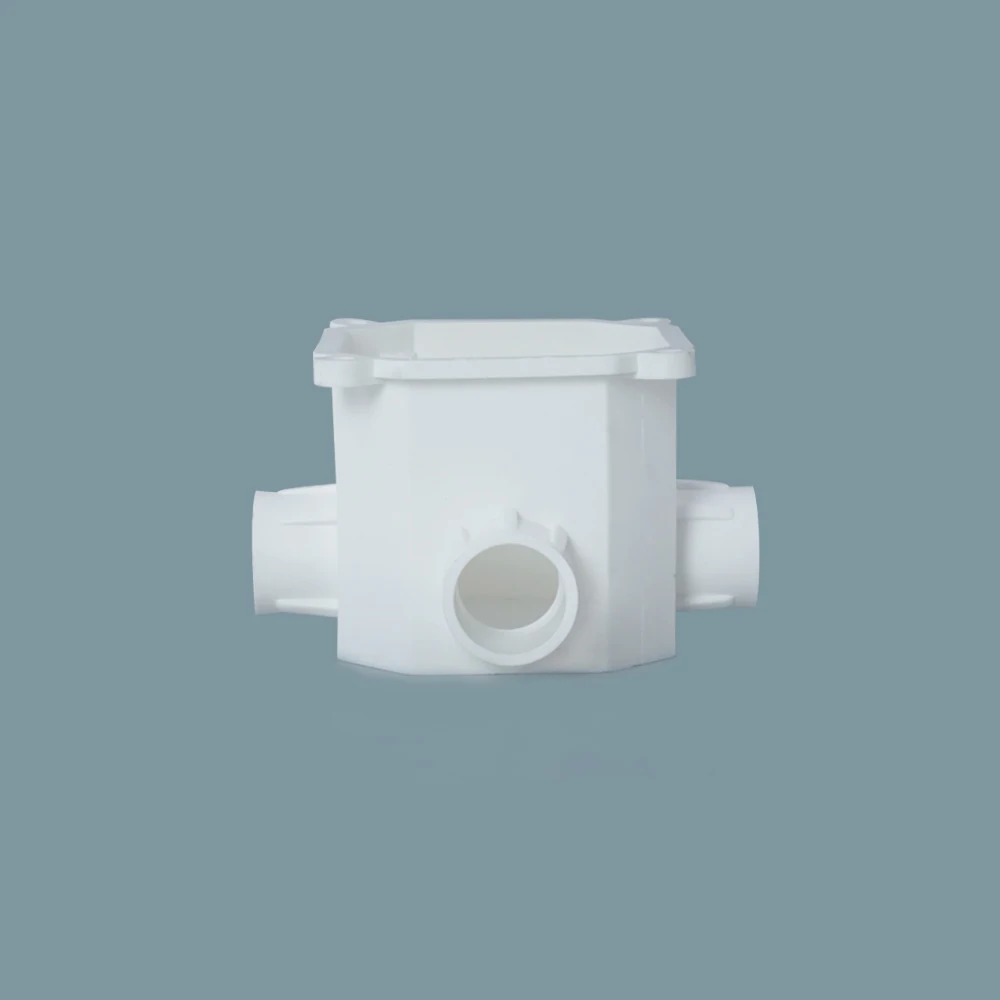 High Quality CPVC Four Way Deep Round Junction Box for electrical conduits