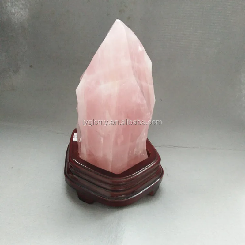 
Rose quartz flame stone natural polished rose quartz crystal torch spiral stones for home decoration 