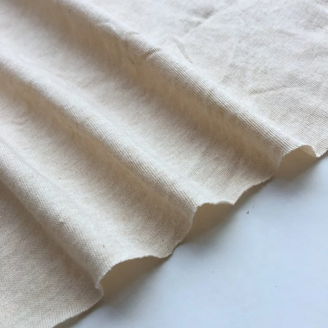 organic cotton bamboo slub jersey knitted fabric for baby wear