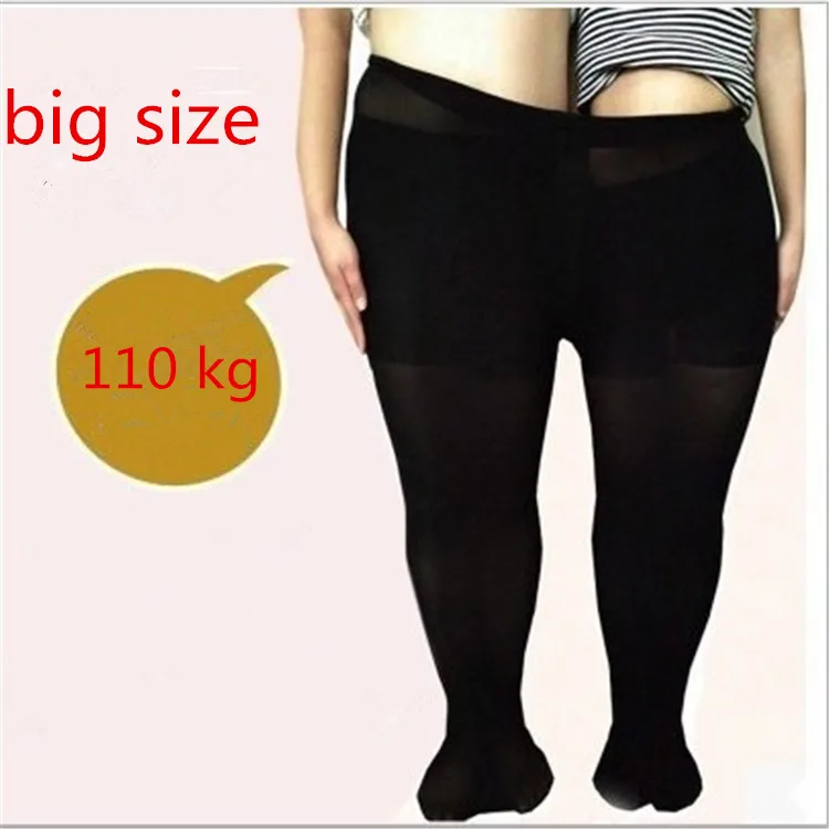 Manufacturers wholesale quality cheap 120D opaque Pantyhose Free Plus Size Classic Black XXXL Pantyhose Tights For Fat Women