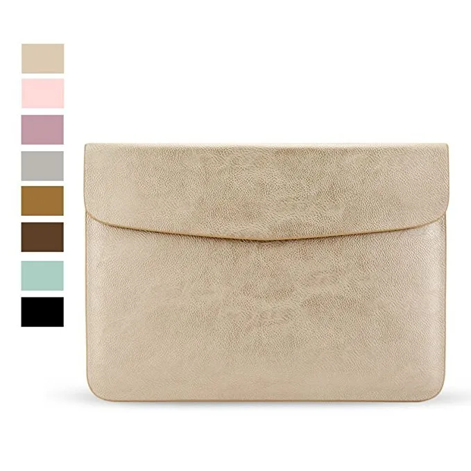 PU Leather Waterproof Laptop Sleeve Bag for NoteBook With Magnet Closure