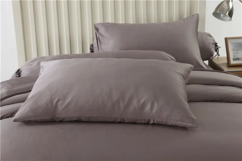 Custom Colours Bamboo Lyocell Plain Dyed Bed Sheet Set 173*120  400TC Bamboo Bedding Set