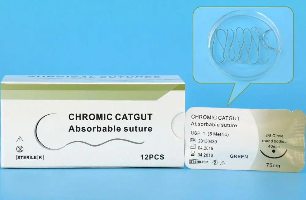 
safe and non-toxic to human surgical suture with needle/suture needle with different type 