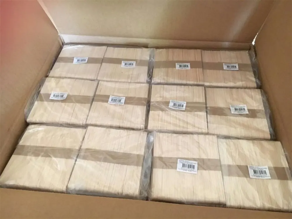 Printed Disposable Wooden Ice Cream Stick Custom Popsicle Sticks