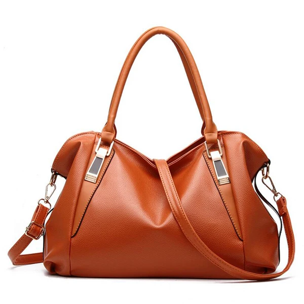 CB005 Fashion designer import soft leather big capacity women bag pu handbag