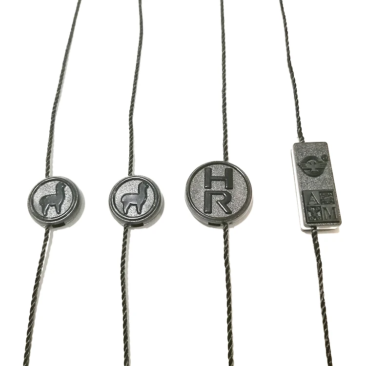 Custom Embossed Logo Plastic Seal Tag For Jewelry, Necklace Price Tag
