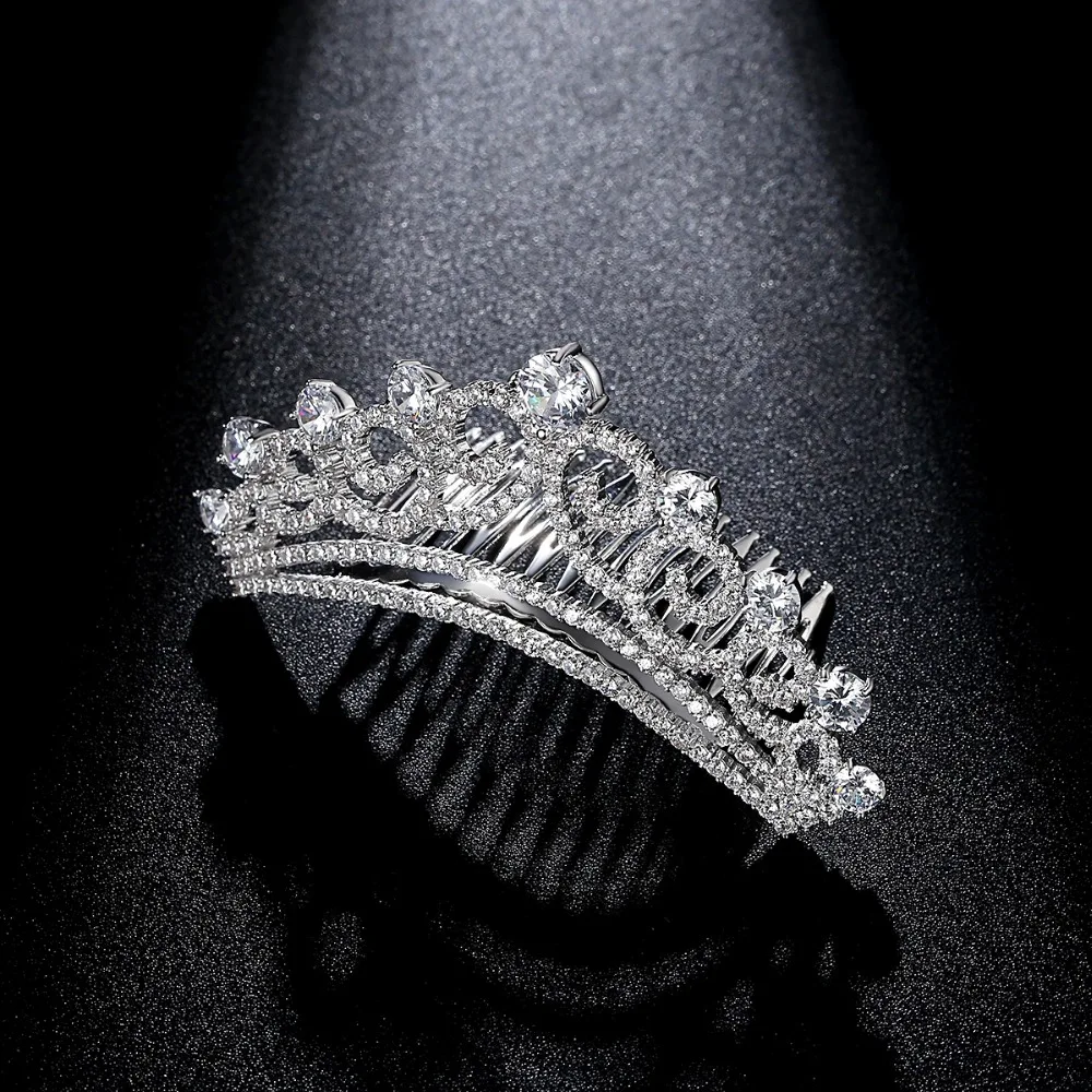 LUOTEEMI European Vintage Tiaras Bridal Jewelry Quinceanera Zircon Crystal Crowns Pageant Wedding Hair Accessories