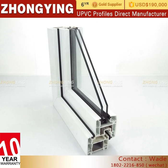 60#-88# Pvc Sliding Window Upvc Channel Strip Plastic Profile Factory Black White Frame Door Extrude Lead Free Extrusion Profile