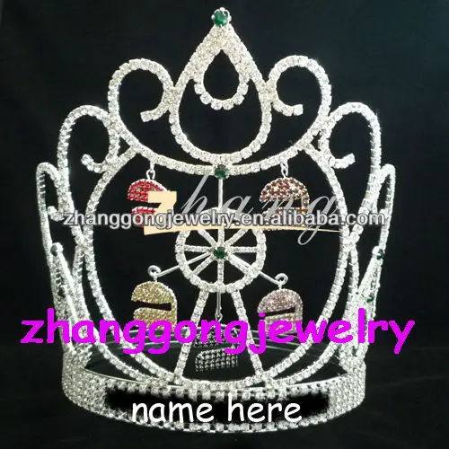 
Beauty custom design crystal and rhinestone pageant crowns for sale 