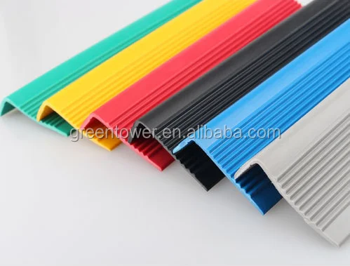 Free Sample for kindergarten PVC plastic stair nosing edging for tile steps