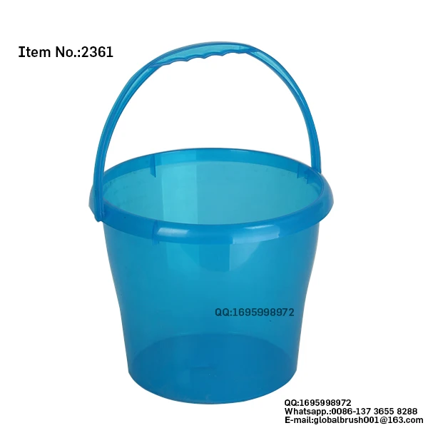 HQ2361 factory wholesale blue color PP plastic 11L water bucket