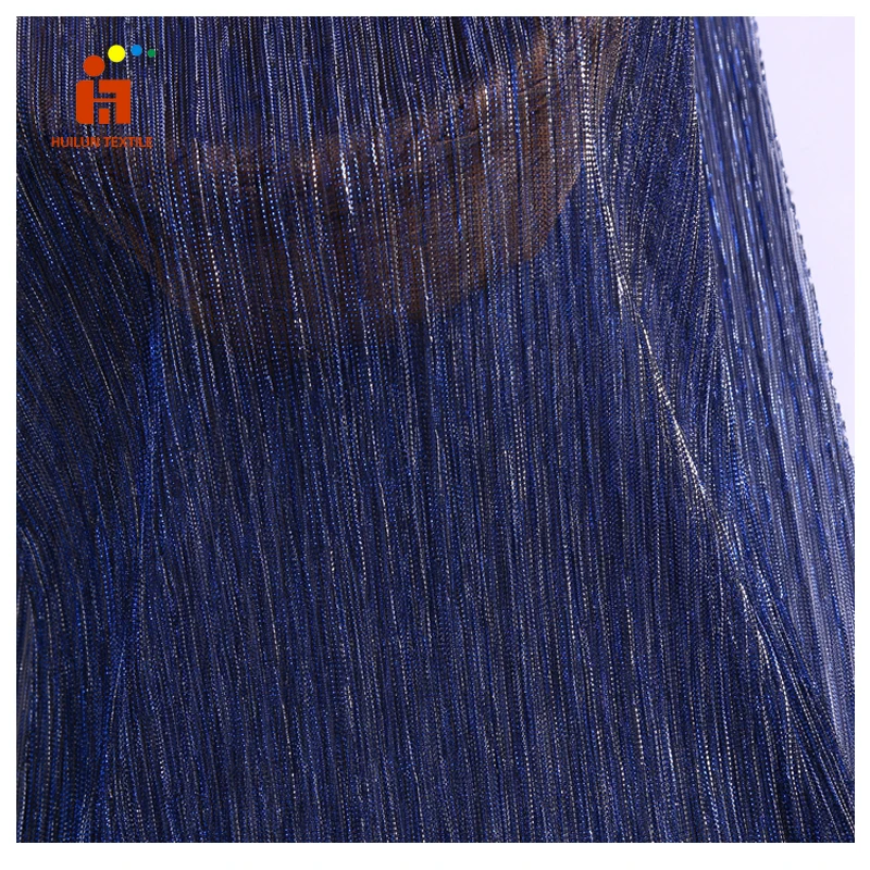 HLR-05 China Factory free sample gold silver silk metallic lurex fabric