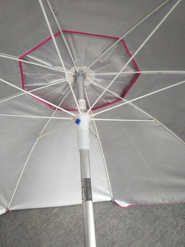 Hot sale camouflage pink printing with fiberglass ribs polyester uv fabric new design beach umbrella