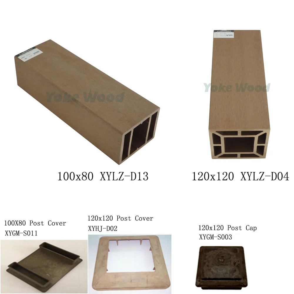 Wood Plastic Composite Fencing WPC Fence Post and Accessory