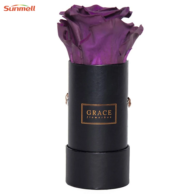 Nice Light Pink Circle Flower Box For One Rose Packing Small Size Tube Gift Boxes