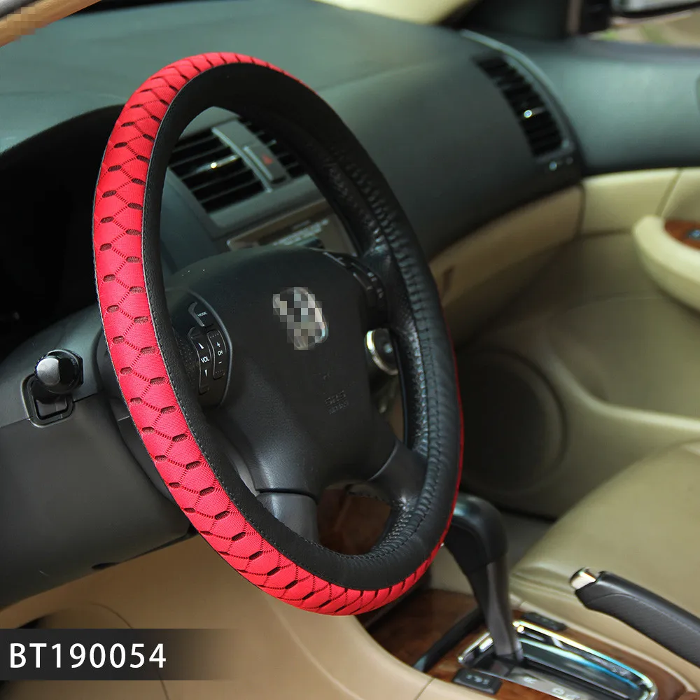 
Fabric with Leather Steering Wheel Cover For Cars BMW E46 Interior Accessories 
