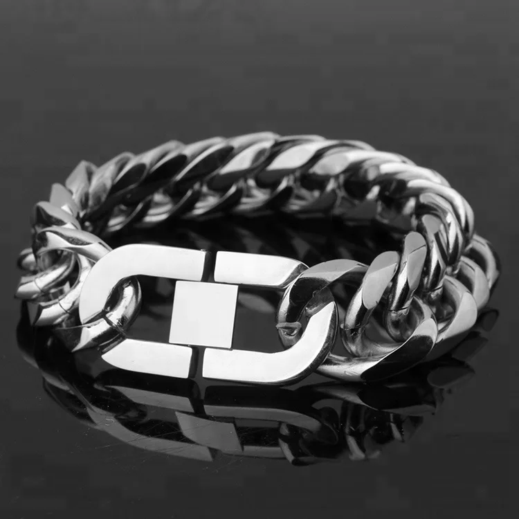 Waterproof Man Bracelet Cuban Chain BraceleMarlary Wholesale Simple European Bracelet Jewelry Chains Cuban Link Bracelet For Men