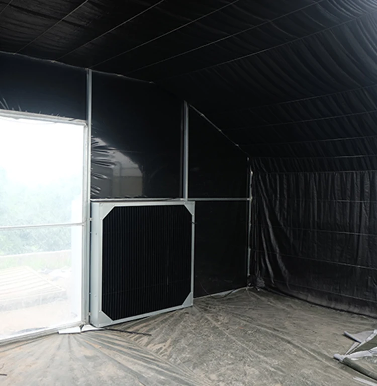 
100% automatic light deprivation blackout greenhouse for US market 