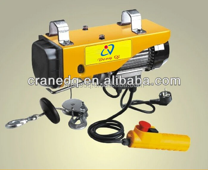 PA1000 500kg 1000kg Electrical Winch Electric Wire Rope Sling Mini Hoist With Trolley