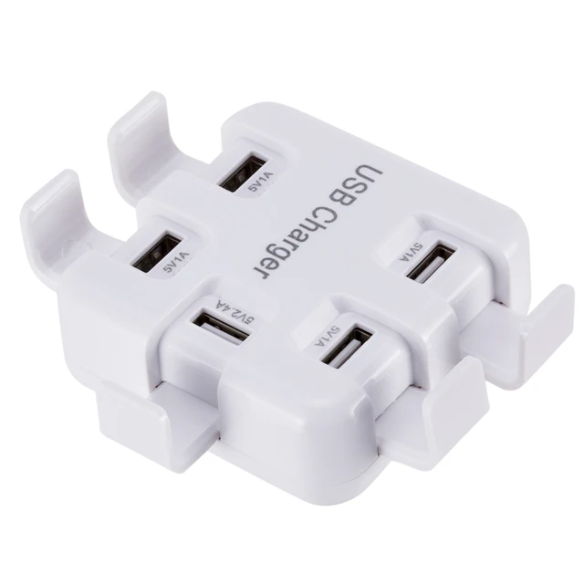
Portable Mobile Phone USB Quick Charger Portable Desk Wall Charge Mini Desktop 5 Port Fast Charging Station 