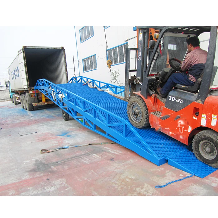 
10 tons Warehouse Truck Mobile Container Loading Dock Ramps Manual 
