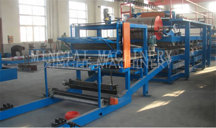 china EPS rock wool or Polyurethane pu sandwich panel machine