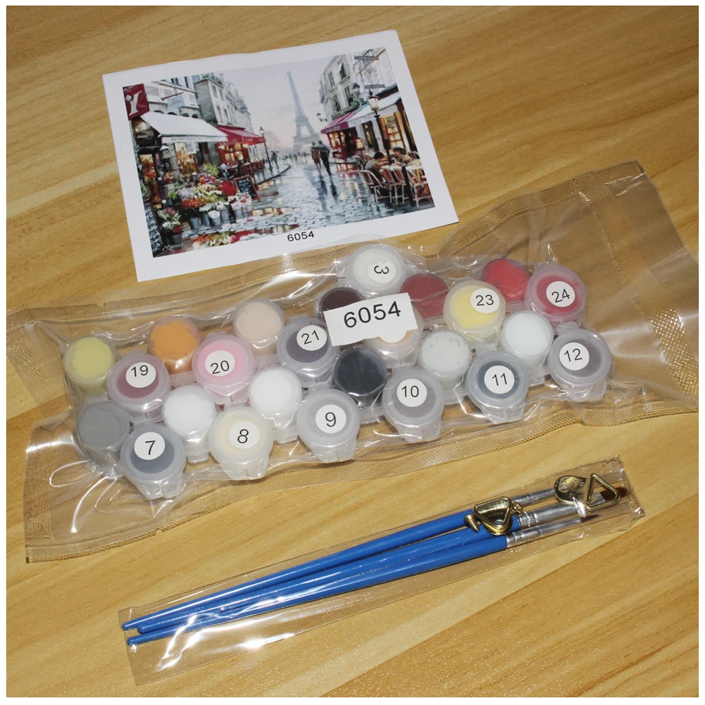 Diy Oil Painting Couple With Umbrella Under The Streetlights In The Rain Hand Painted Oil Painting Frames Wholesale