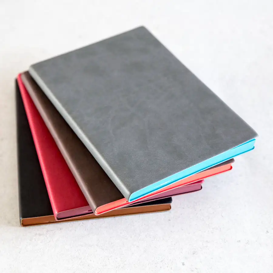 A5 PU leather softcover notebook journal with 2022 2023 day planner and diary custom