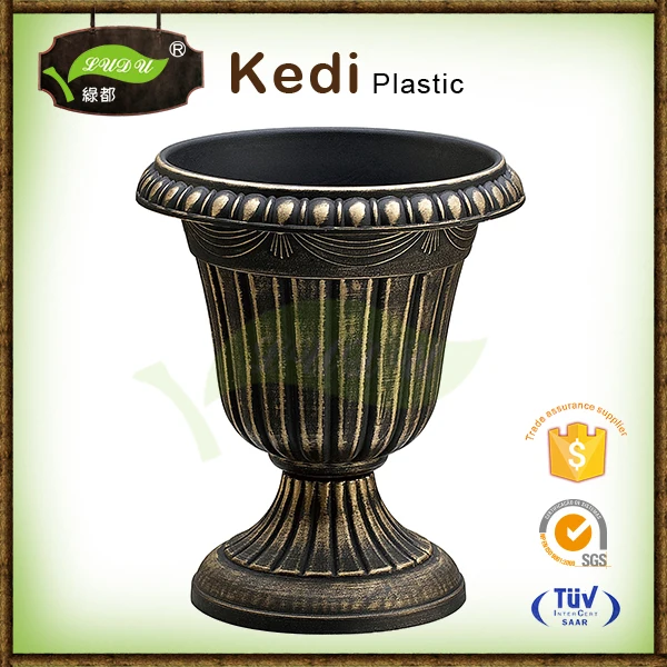 Wholesale hot sale cheap double color plant planters large outdoor garden flower pots