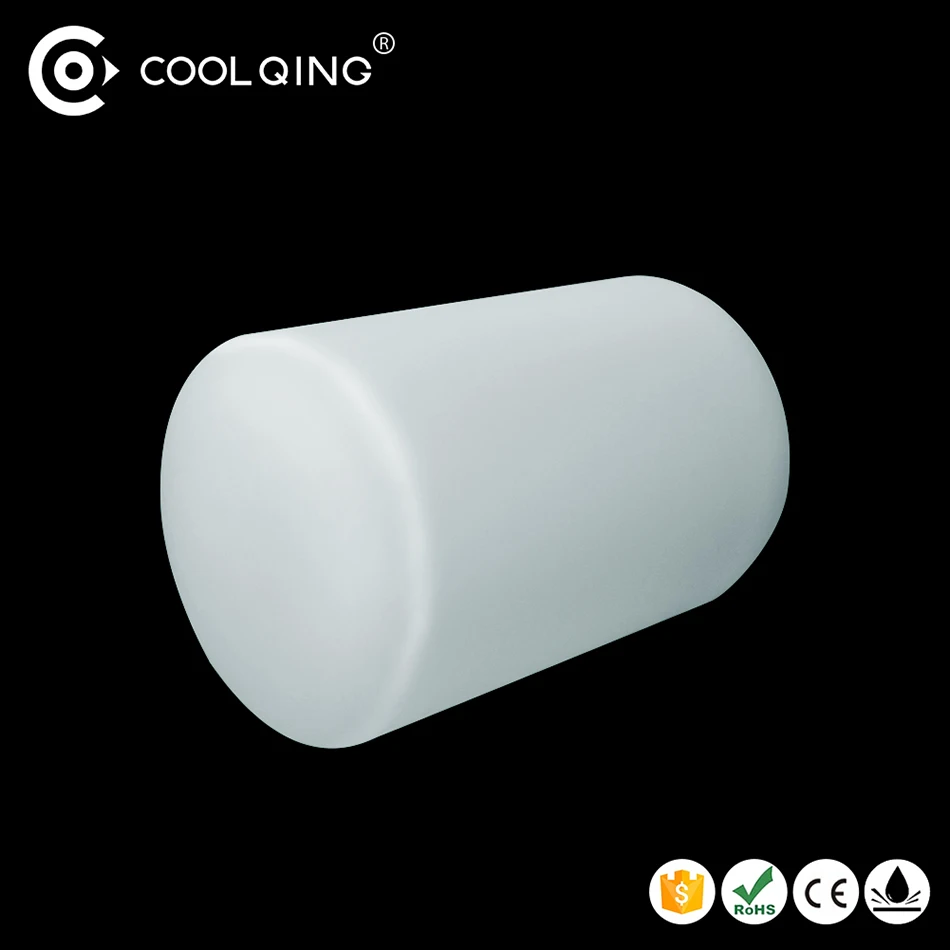 waterproof plastic glowing table lamp decorative LED Cylinder shape light