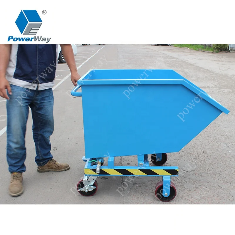 Вилочный погрузчик, контейнеры для мусора, мусорный лом, стальной саморазгружающийся бункер