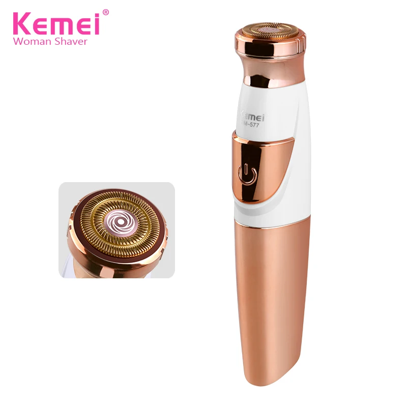 Wholesale Face Lipstick Hair Machine Mini Painless  Kemei  KM-577 Epilator lady shaver for body Epilator