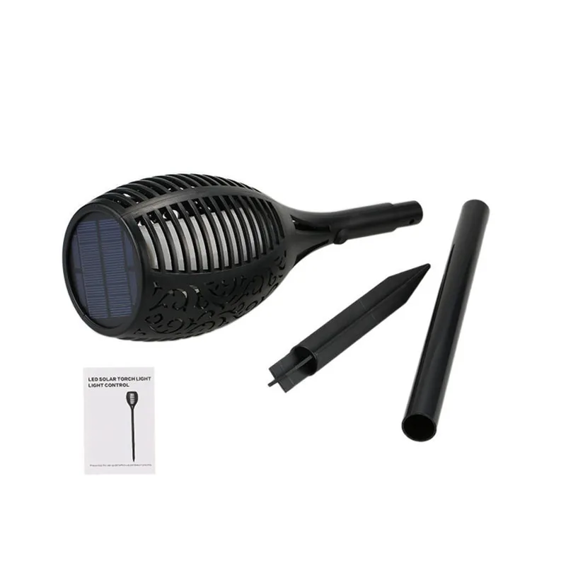 wholesale Waterproof Garden fire torch light shape led solar flame lamp