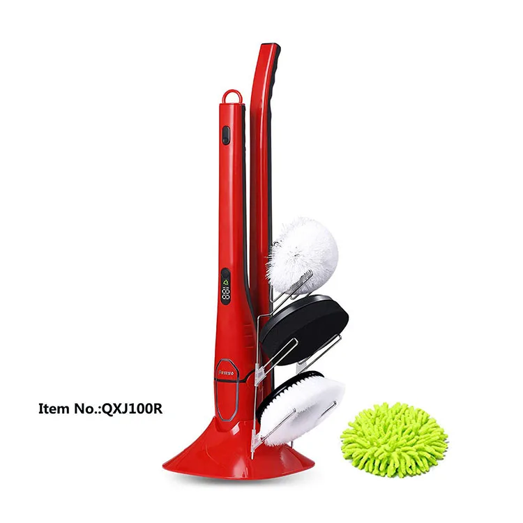 High efficiency electric drill brush 2 speed control digital display 360 rotary brush bathroom cleaning tool toilet brush