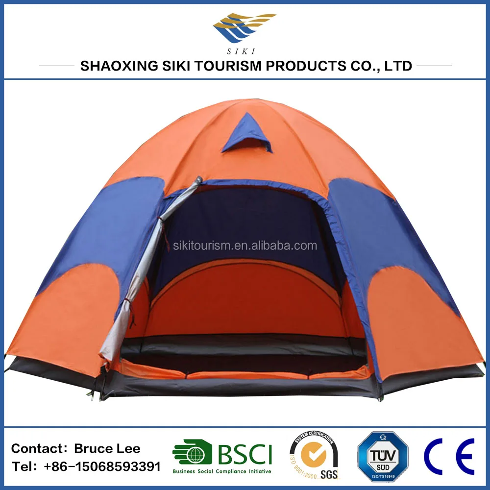 
folding orange solar power tent 