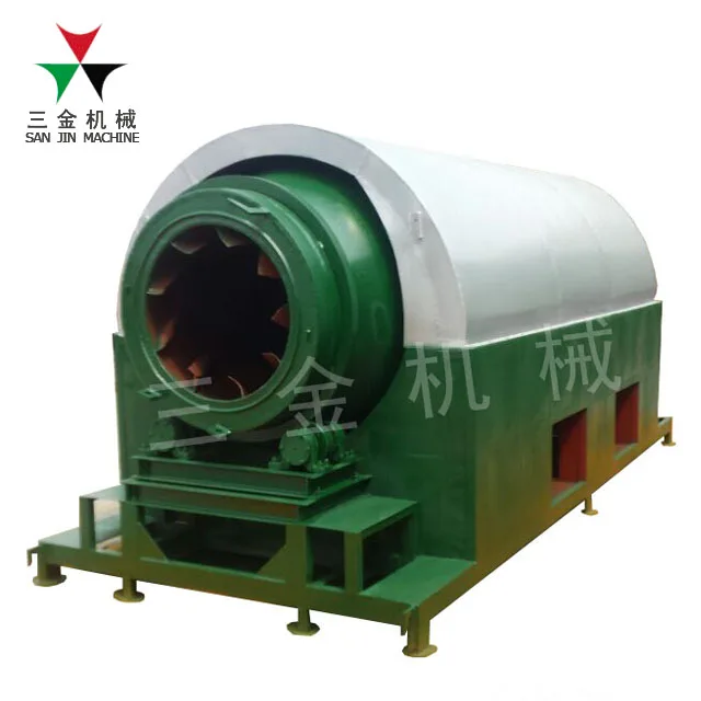Rapid design wood chips / sawdust/rice husk continuous carbonization furnace