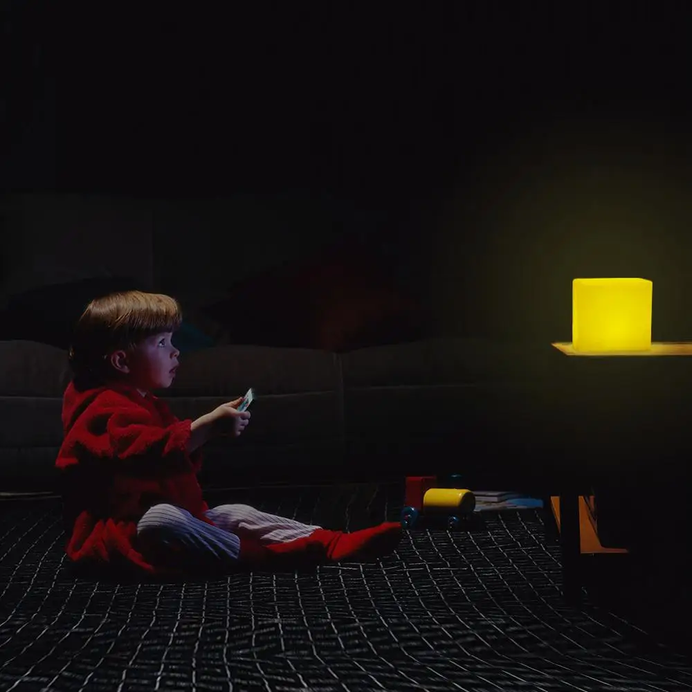 10x10x10cm rgb led cube lamp rechargeable mini cube led light