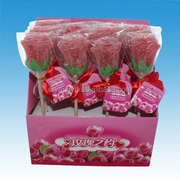 Valentine Love Rose Gummy Lolilop Fruit Sweet Wholesale Candy