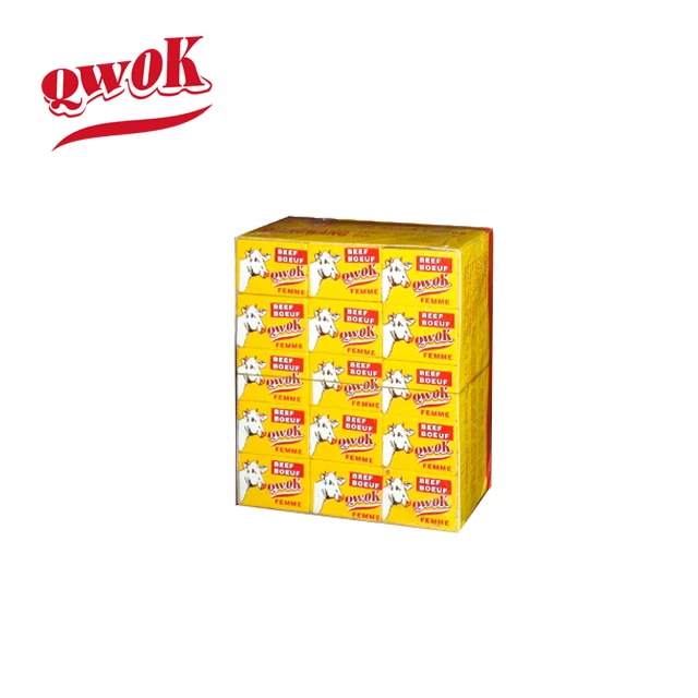 
QWOK HALAL BOUILLON CUBE BRANDS SEASONING CUBE WORLDWIDE MARKET AFRICA SPICES 