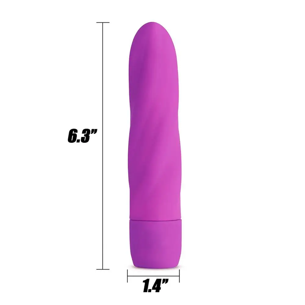 Waterproof Twist Silicone Vibrator , Sex Toy Penis Dildo Vibrator for Woman Hot Sale 5 Inch 10 Speeds Purple and Black One Year