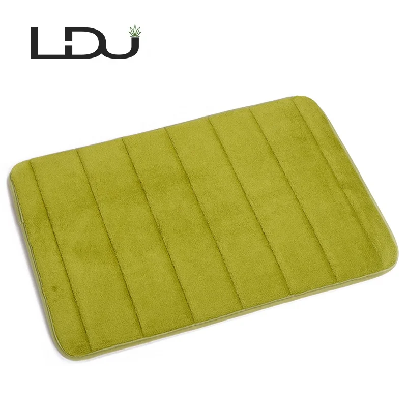 2019 Popular Microfiber Memory Foam Bath Mat with Anti-Skid Bottom for Bathroom